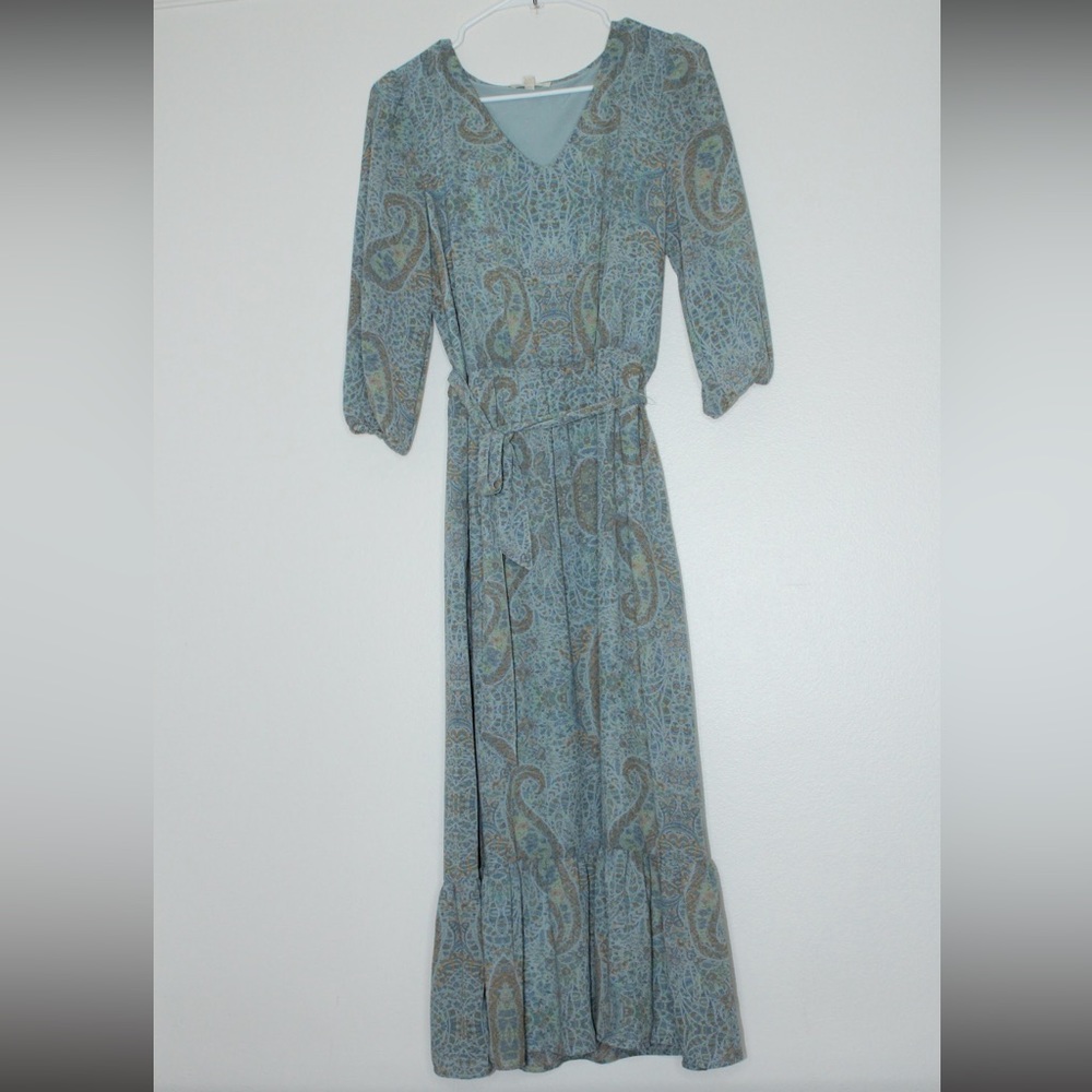 Anthropologie and Jane Delaney Blue Paisley fabulous Dress!